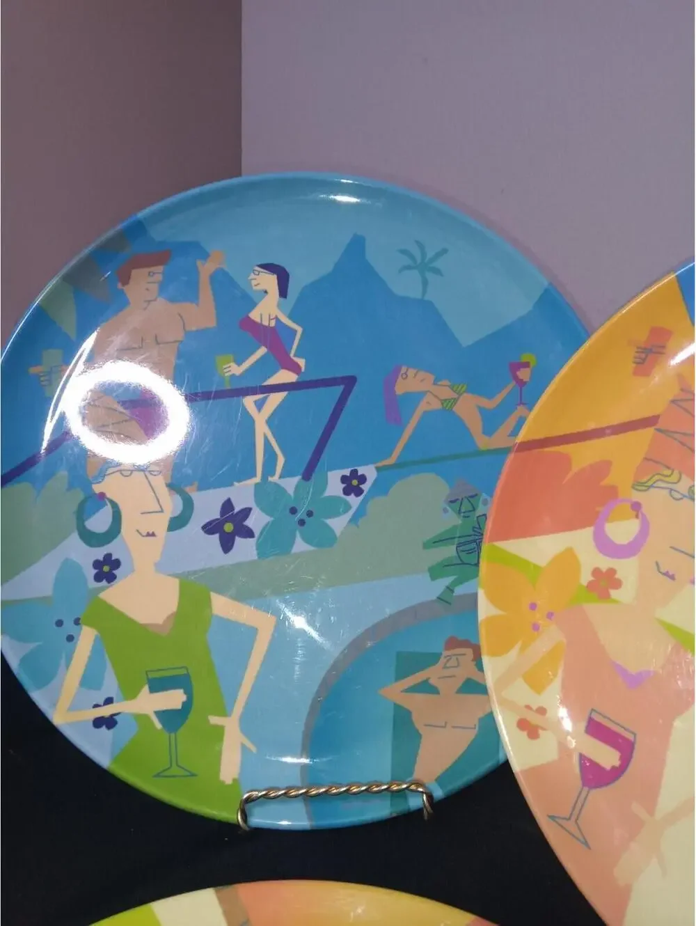 Melamine Heavy Duty 11 Inch Dinner Plates- limited-run summer line Pool Party
